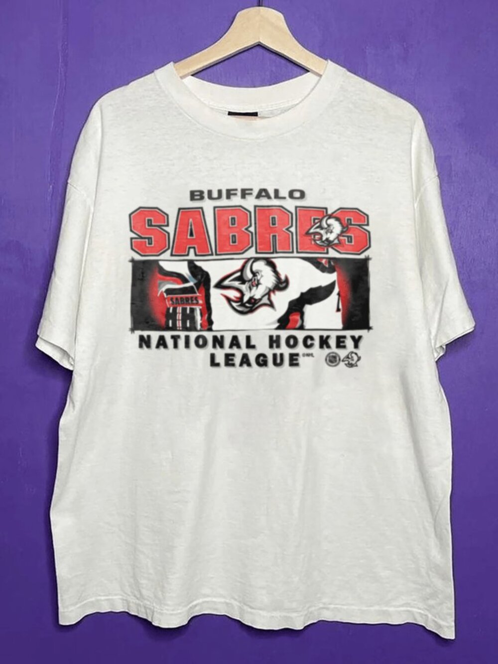 90s Vintage Buffalo Sabres Hockey Logo Shirt, Retro NHL Buffalo Sabres Shirt Tee